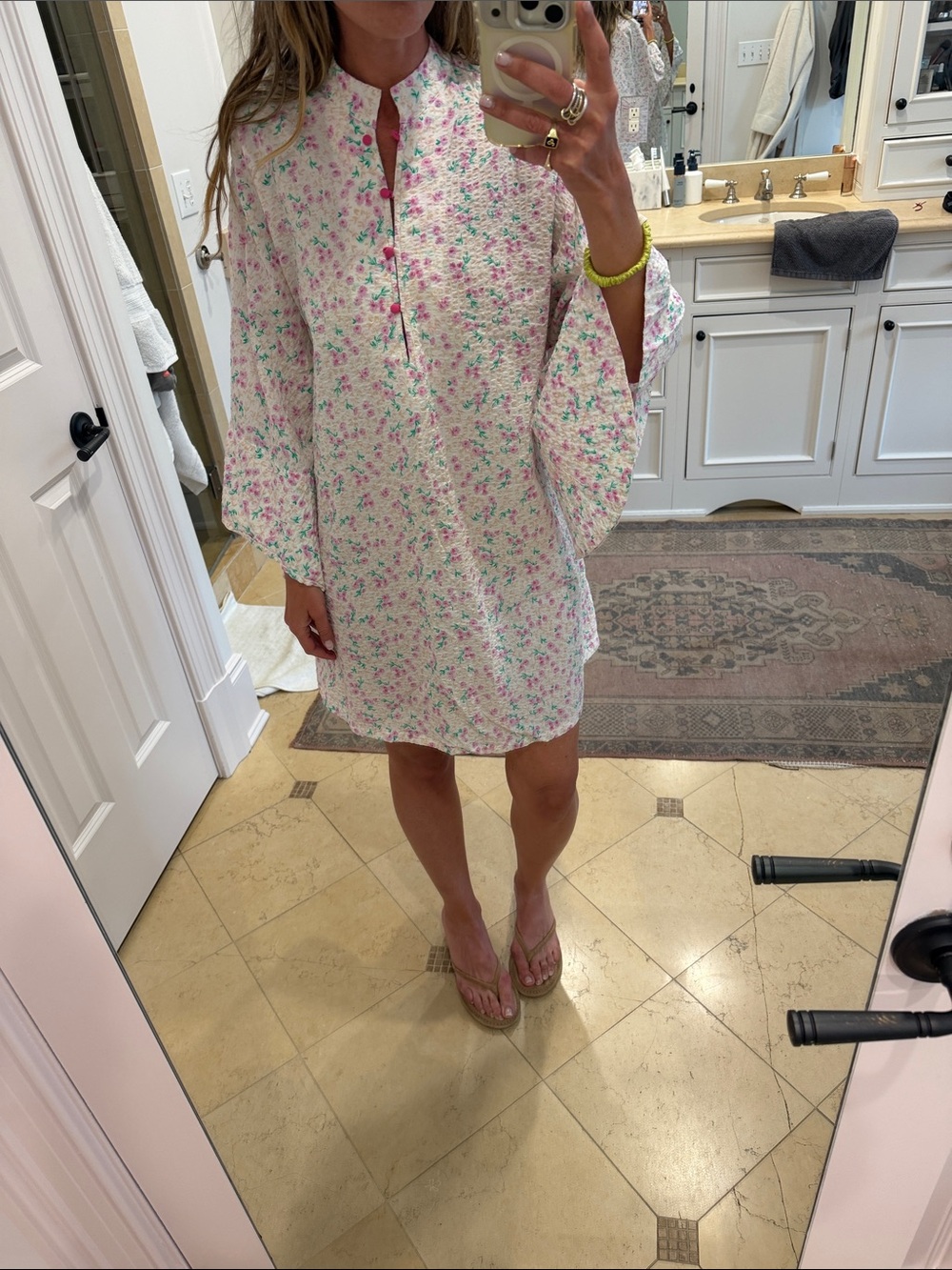 NWOT La Vie Style House floral bell sleeved mini dress - Picture 10 of 10